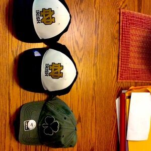 3 Notre Dame baseball hats all new